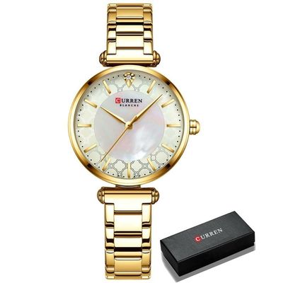 Relógio Feminino Curren 9072 à Prova D'água Rosa