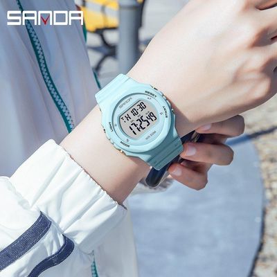 Relógio Feminino Sanda 6069 à Prova D'água Azul