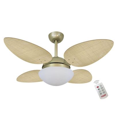 Ventilador Volare P Palmae Natural 127V E Controle Remoto 110V