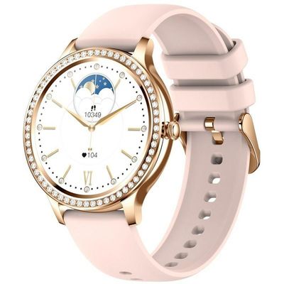 Relógio Smartwatch Feminino Foxbox 1841 À Prova D'Água Vermelho Escuro Chamada Bluetooth