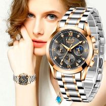 Relógio Feminino Analogico De Quartzo Pulseira Em Aço Casual