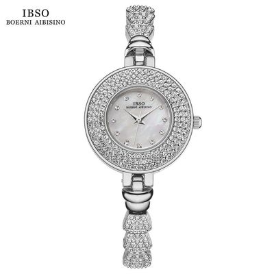 Relógio De Quartzo Feminino Ibso S9296 à Prova D'água Prata