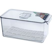 Caixa Organizadora Para Geladeira Com Tampa Acrilico 14x16x31cm
