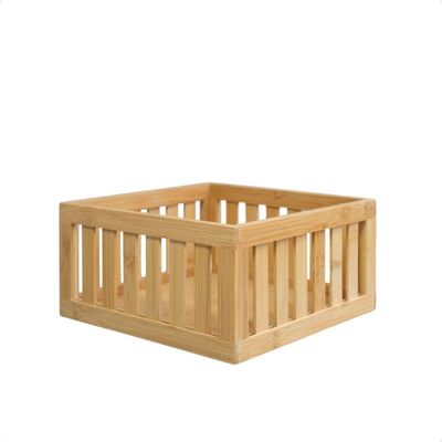 Cesto Vazado De Bambu Oikos Organizador 24cm Quadrado