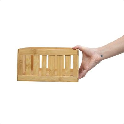 Cesto Vazado De Bambu Oikos Organizador 24cm Quadrado