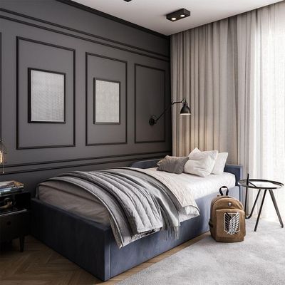 Rodameio Boiserie Eva Autocolante 2,3cm Rm61 Preto Metro