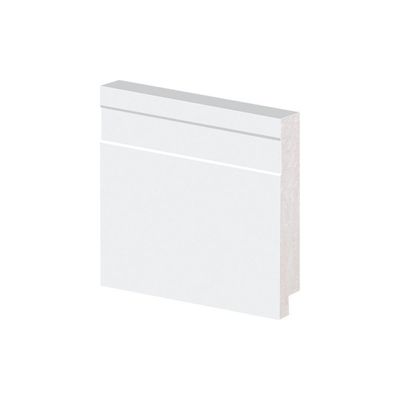 Rodapé De Poliestireno Arquitech 51007 Frisado 7cm 2,40m Branco