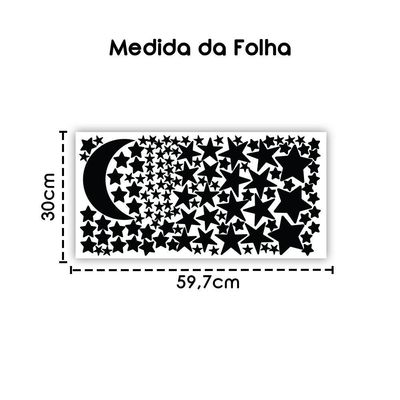 Adesivos Vinil Céu Estrelado Estrela Titulo Preta