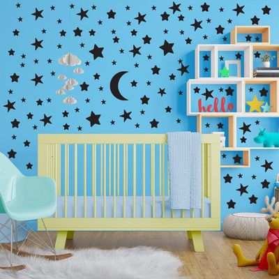 Adesivos Vinil Céu Estrelado Estrela Titulo Preta