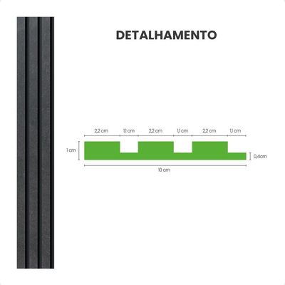 Painel Ripado Laminado De Eva Autocolante Flexível Rolo 10mt Black Com Textura | Preto