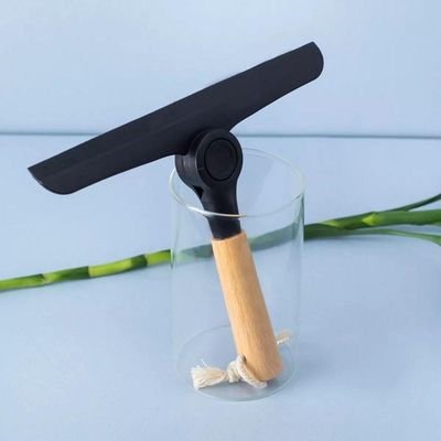 Rodo De Pia Dobrável Com Cabo De Bambu Oikos:preto
