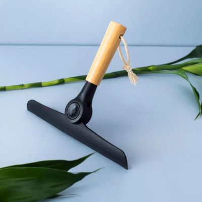 Rodo De Pia Dobrável Com Cabo De Bambu Oikos:preto