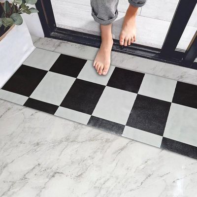 Passadeira Em Manta Vinilico Similar Laminado Por Metro Xadrez