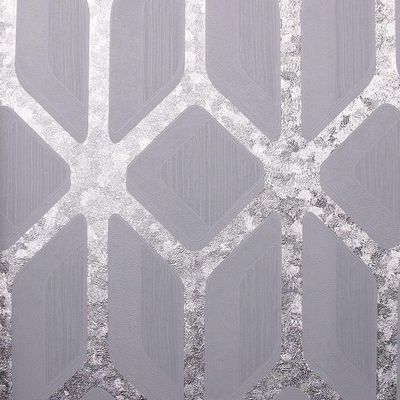 Papel De Parede White Swan Geométrico Cinza Ws100202r