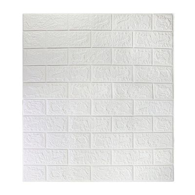Placa Decorativa Papel De Parede Texturizado Branco 70x77cm