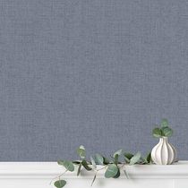 Papel De Parede Lille Aspecto Têxtil Azul 55101