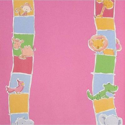 Papel De Parede Safari Friends Infantil Colorido Sf6212