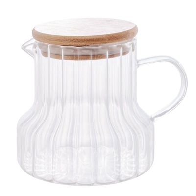 Jarra De Vidro Borossilicato Com Tampa De Bambu Classic 500ml 2900 - Lyor