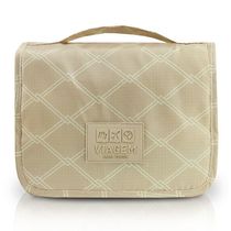 Necessaire Com Gancho Para Viagem Estampa Listrada Jacki Design Creme