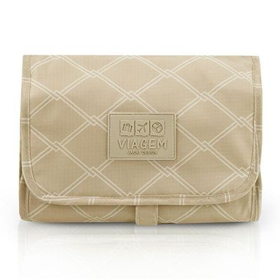 Necessaire 3 Em 1 Para Viagem Estampa Listrada Jacki Design Creme