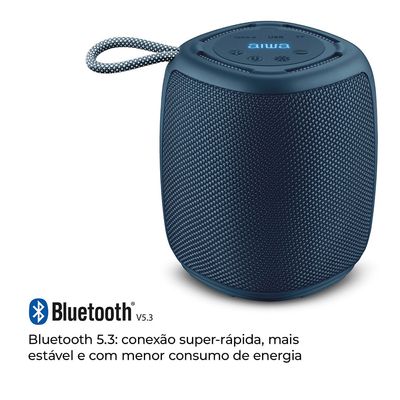 Caixa de Som Speaker AIWA SP-03-BL 15W Bluetooth IPX4 RGB BIV