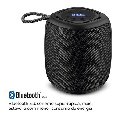 Caixa de Som Speaker AIWA SP-03-B 15W Bluetooth IPX4 RGB BIV