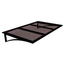 Toldo Fixo Policarbonato Alveolar Bronze - 2,50m X 1,50m - Estrutura Preta
