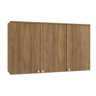 Armário Aéreo p/ Cozinha Botanic M634 c/ 3 Portas 120cm Nogueira - Kappesberg