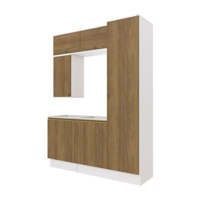 Conjunto Para Banheiro Kappesberg Celeste 6 Peças Branco/nogueira 170cm