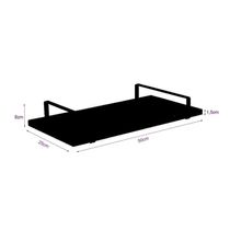 Bandeja Decorativa 25x50cm Borda Infinita Branca Com Alça Cobre