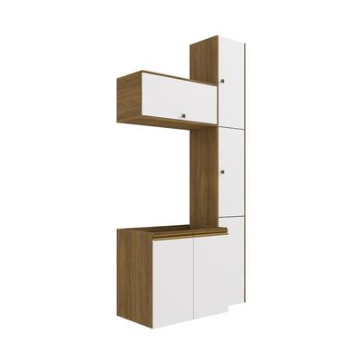 Conjunto Para Banheiro Kappesberg Celeste 5 Peças Nogueira/branco 116,5cm
