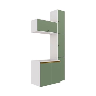 Conjunto Para Banheiro Kappesberg Celeste 5 Peças Branco/verde 116,5cm