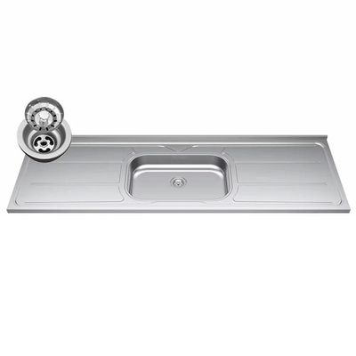 Balcão Gabinete Com Pia Inox 160cm Arkansas Branco - Lumil