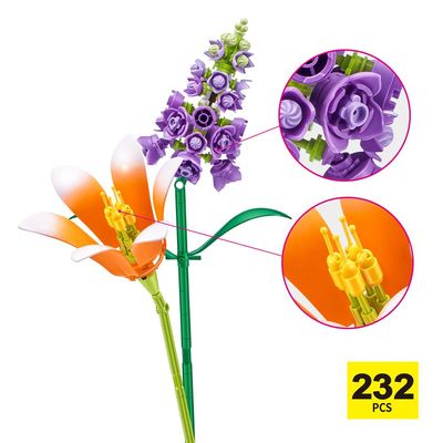 Blocos de Montar Max Premium Flowers - Lírio 232 pçs
