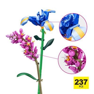 Blocos de Montar Max Premium Flowers - Íris 237 pçs