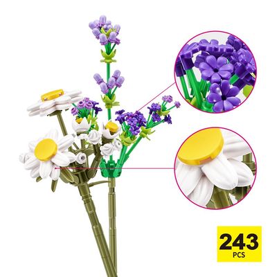 Blocos de Montar Max Premium Flowers - Margarida 243 pçs