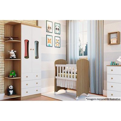 Prateleira Quarto Casal Smim/Luna Branco - Peroba