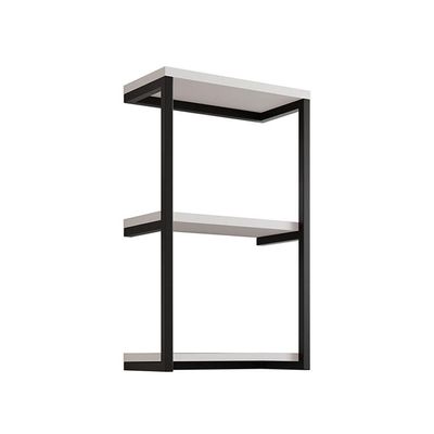 Nicho De Parede Para Banheiro 3 Prateleiras E Branco Preto