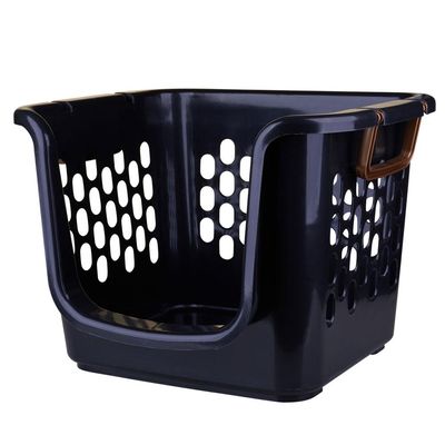 Cesto com Alça 52L Xplast Preto com Amêndoa