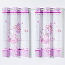 Cortina Kids Infantil 2,00M X 1,30M Bailarina Lilás