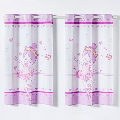 Cortina Kids Infantil 2,00M X 1,30M Bailarina Lilás