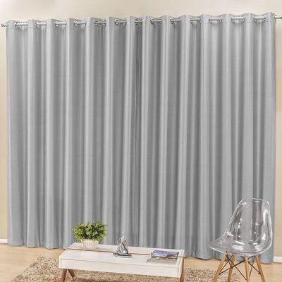 Cortina Madri  Semi Blackout 4,00M X 2,50M Cinza