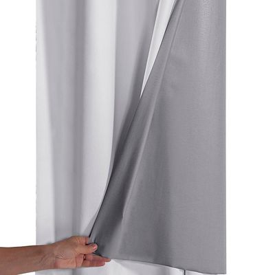 Cortina Blackout Pvc Com Tecido Voil Xadrez 2,80 M X 1,60 M - Branco