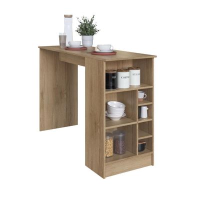 Bancada Balcão Para Cozinha 140cm 1 Porta Com Nichos Atenas Fidelitá Castani