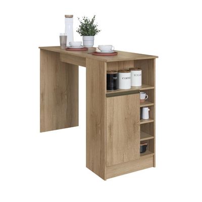 Bancada Balcão Para Cozinha 140cm 1 Porta Com Nichos Atenas Fidelitá Castani