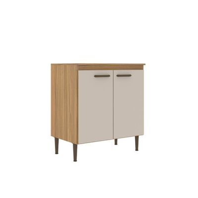 Balcão para Cooktop 0,80m 2 Portas Berlim Ipê Decibal