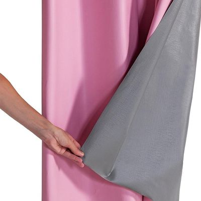 Cortina Blackout Pvc Com Tecido Voil Xadrez 2,80 M X 1,60 M - Rosa
