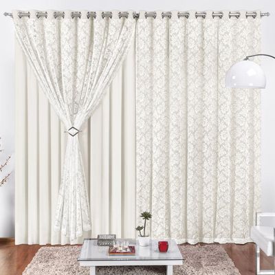 Cortina 2 Mts Sala Quarto Malha Renda Para Trilho Suisso Baratissima Palha