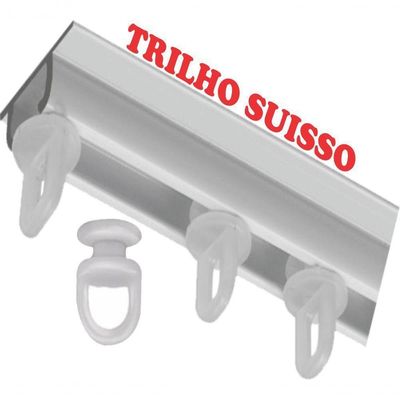 Cortina 2 Mts Sala Quarto Escritório Ráfia Trilho Suisso Baratissima Tabaco