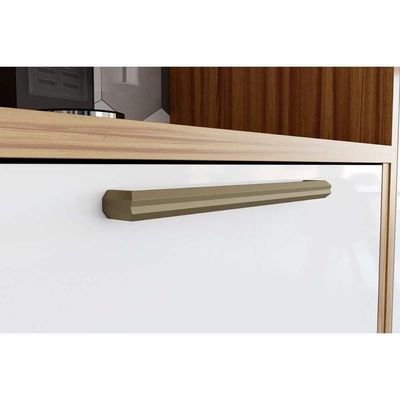 Armário Aéreo p/ Cozinha Syrah Nicho c/ 2 Portas Basculante 80cm Amendoa/Branco - Ronipa